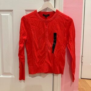 Banana Republic Bright Red Button-Up Cardigan Shirt